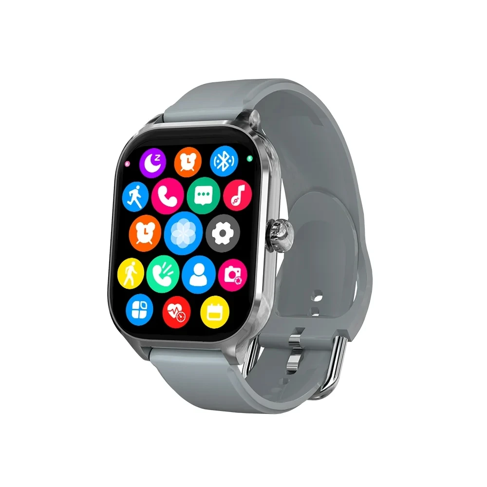 Smartwatch męski 2.01" HD z funkcją rozmów Bluetooth Srebrny