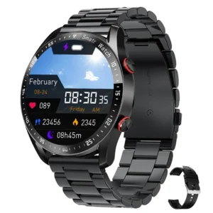 Smartwatch męski sportowy z funkcją dzwonienia i pomiarem EKG Czarny