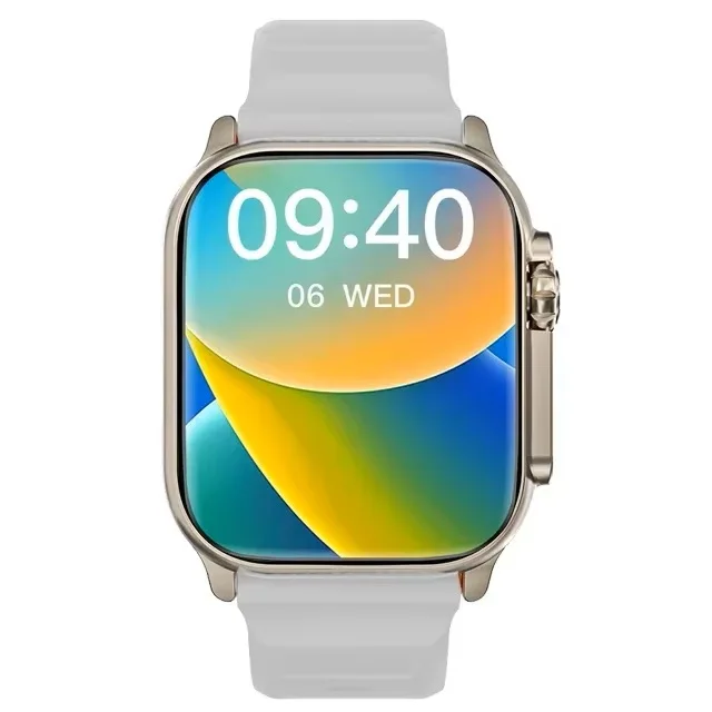 Smartwatch męski T10 Ultra 49 mm z NFC, GPS i ładowaniem bezprzewodowym Szary