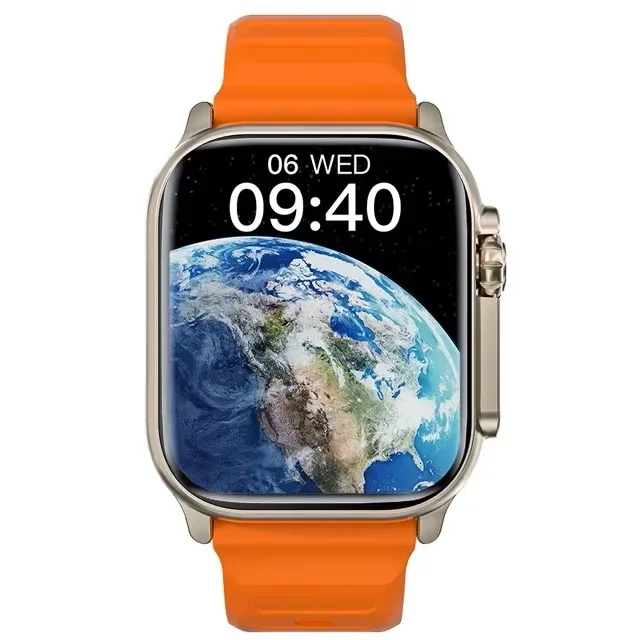 Smartwatch męski T10 Ultra 49 mm z NFC, GPS i ładowaniem bezprzewodowym Pomarańczowy