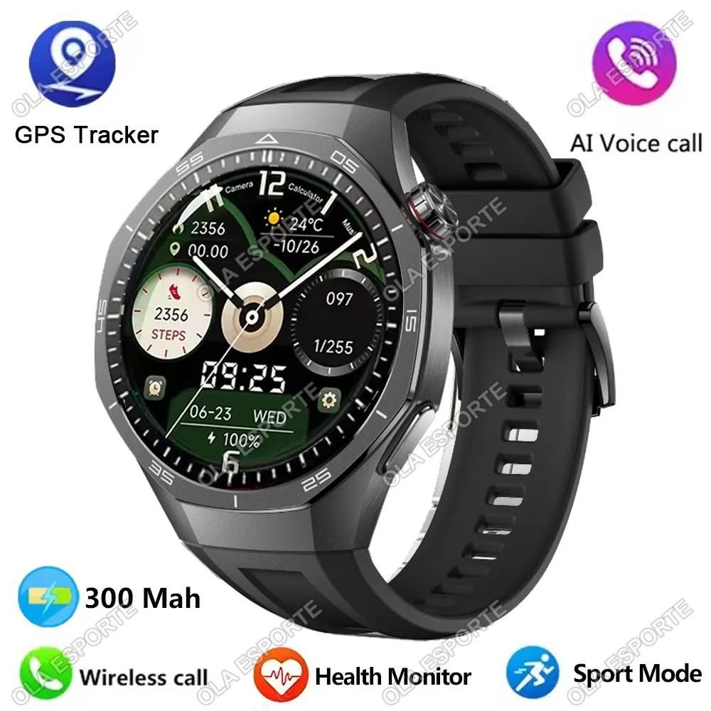 Smartwatch męski Watch 5 Pro z GPS i ekranem AMOLED Czarny