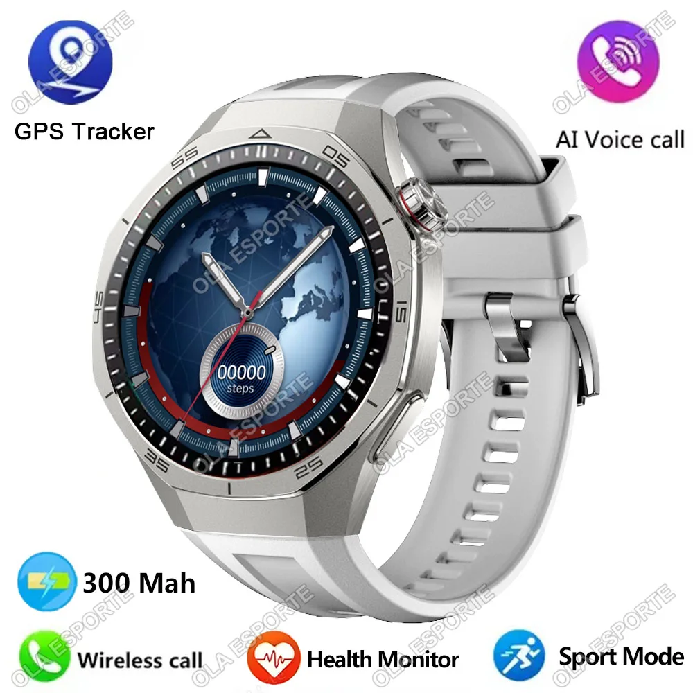 Smartwatch męski Watch 5 Pro z GPS i ekranem AMOLED Srebrny