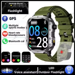 Smartwatch militarny GPS z Bluetooth i monitorem zdrowia New gr22whmilan