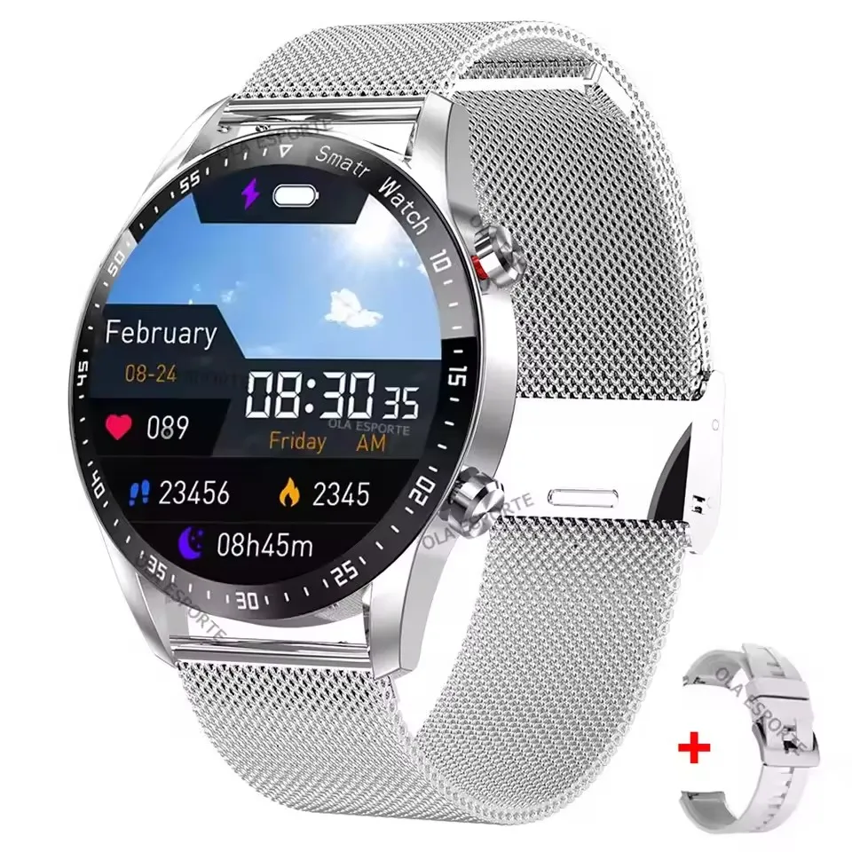 Smartwatch NFC z funkcją rozmów Bluetooth i GPS Wh22milan
