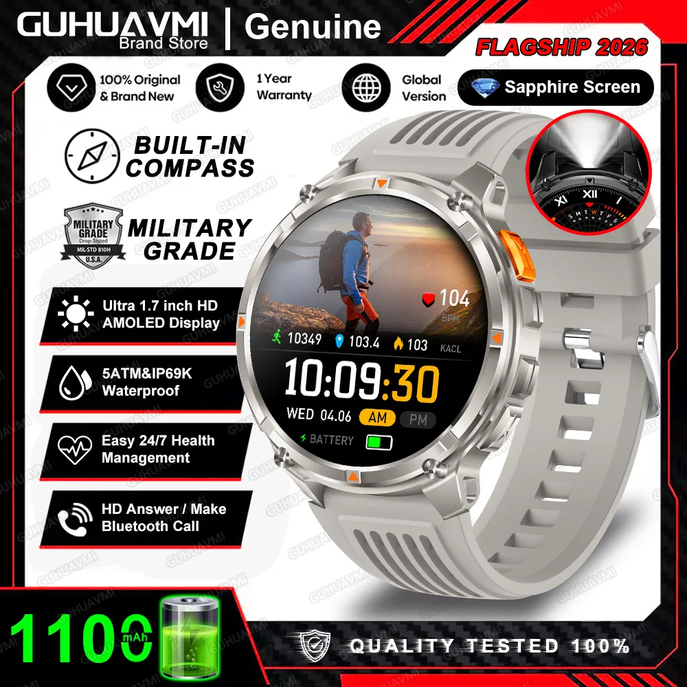 Smartwatch outdoor T-Rex 3 Pro z GPS, AMOLED i baterią 1100 mAh Szary