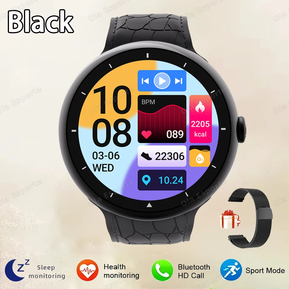 Smartwatch z Pomiarem Tętna i Monitorem Snu – Wiele Pasków Bk49milan