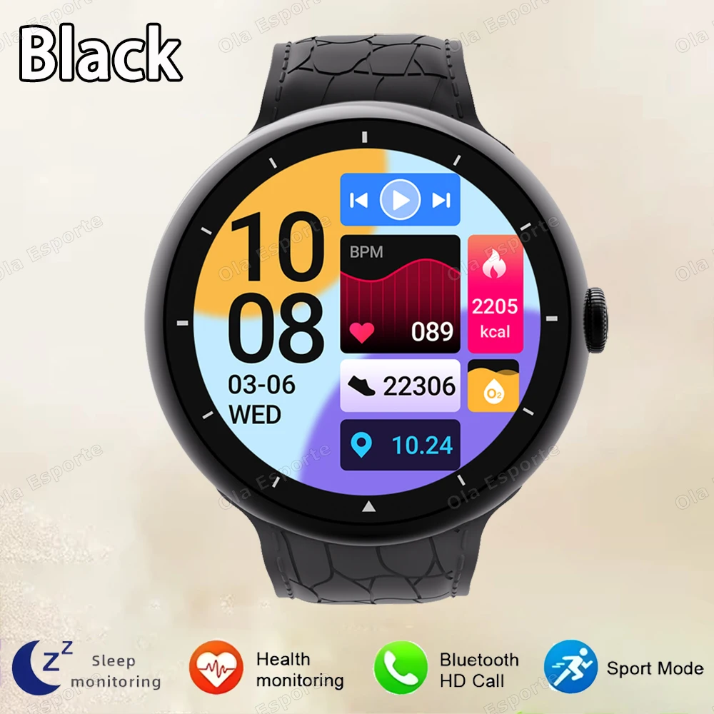 Smartwatch z Pomiarem Tętna i Monitorem Snu – Wiele Pasków Czarny