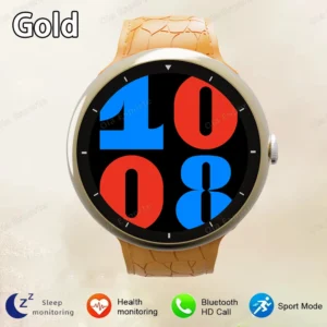 Smartwatch z Pomiarem Tętna i Monitorem Snu – Wiele Pasków Złoty