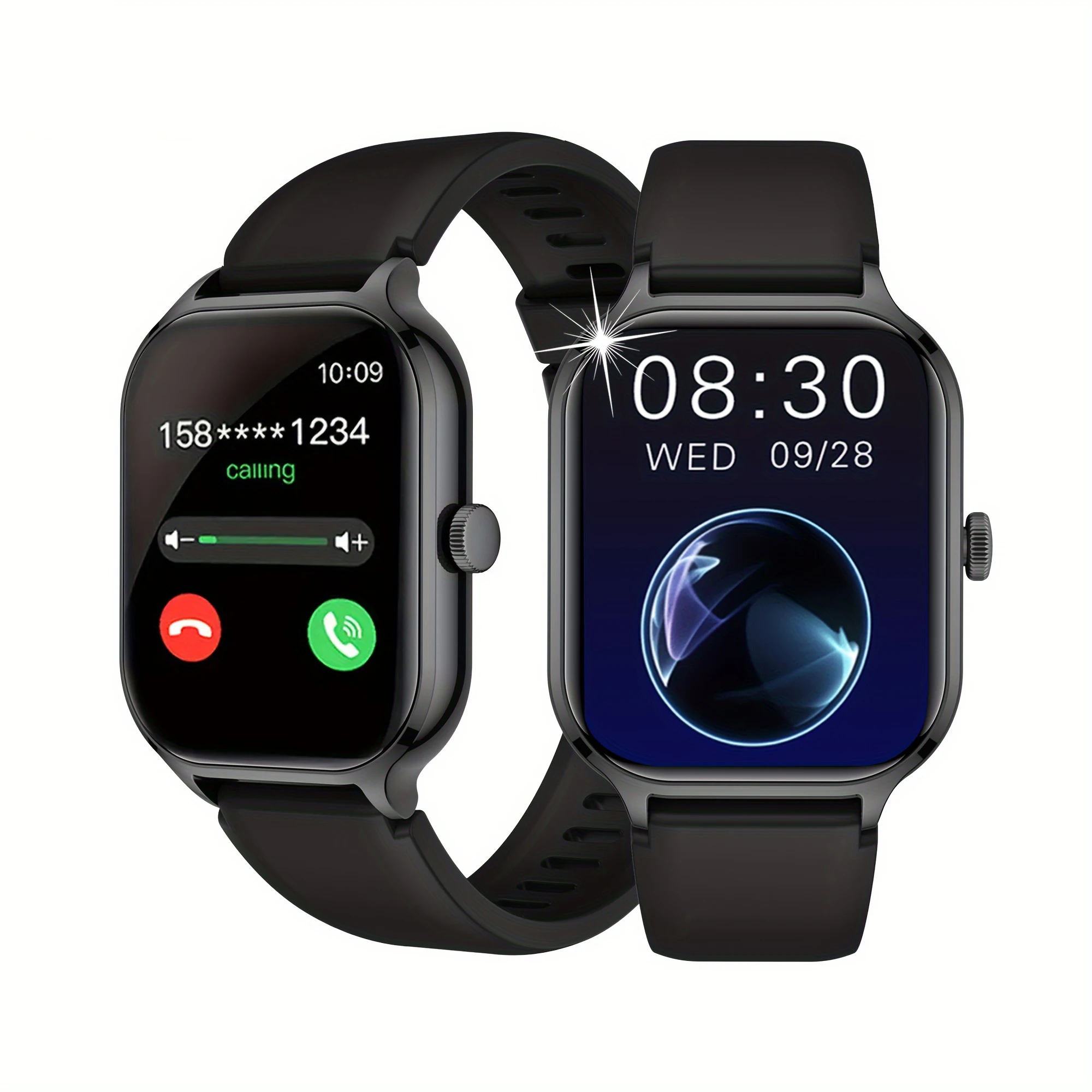 Smartwatch z funkcją rozmów i trybami sportowymi - dla iPhone i Android Czarny