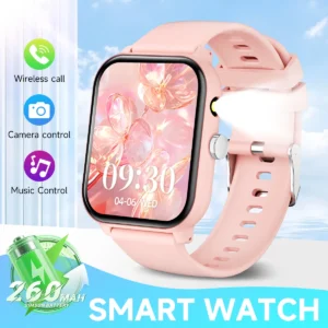 Smartwatch sportowy z ekranem 1.83 cala i rozmowami Bluetooth Różowy