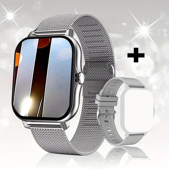 Smartwatch sportowy 1.83 cala z funkcją rozmów Srebrny