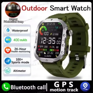 Smartwatch sportowy z pomiarem tętna i GPS Zielony