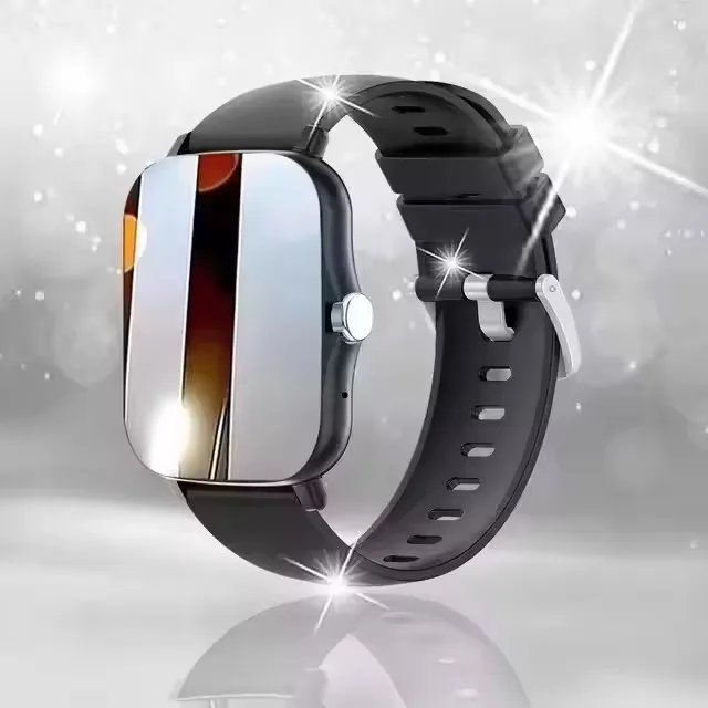 Smartwatch z funkcją rozmów i ekranem dotykowym do iPhone i Android Czarny