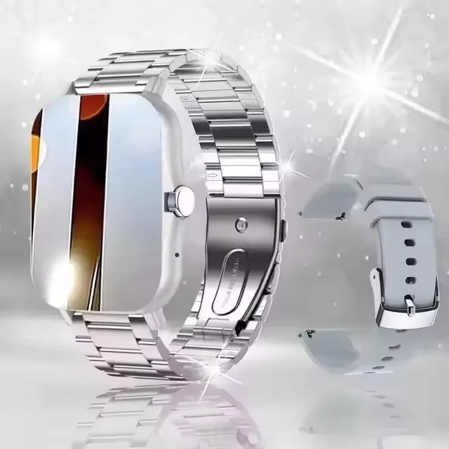 Smartwatch z funkcją rozmów i ekranem dotykowym do iPhone i Android Wh20szstrap
