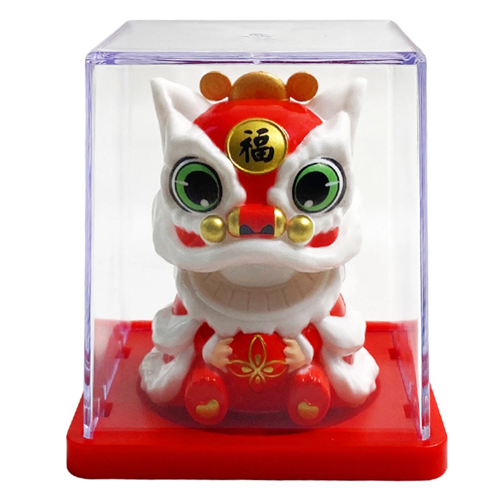 Solarny kot na szczęście Maneki Neko machający łapką Czysta biel