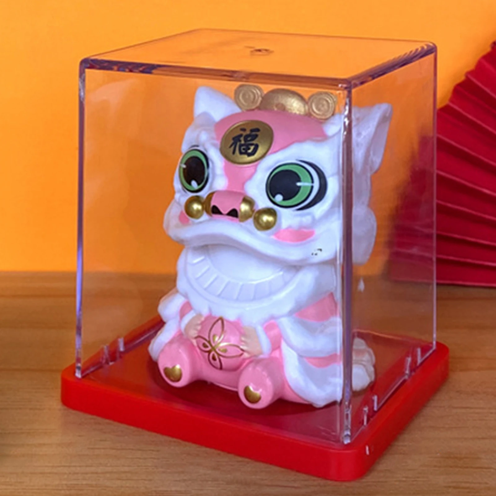 Solarny kot na szczęście Maneki Neko machający łapką Niebieski