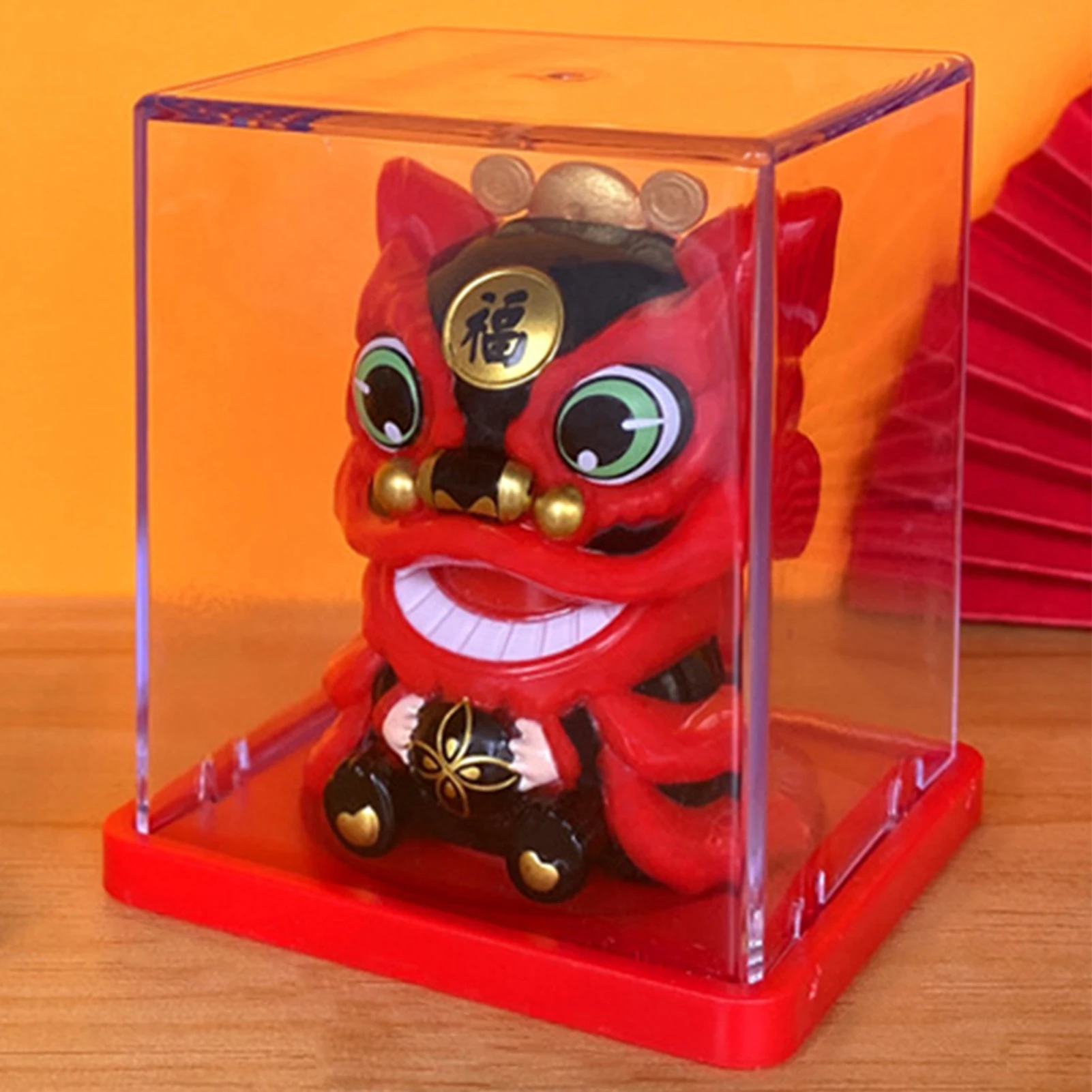 Solarny kot na szczęście Maneki Neko machający łapką Szary