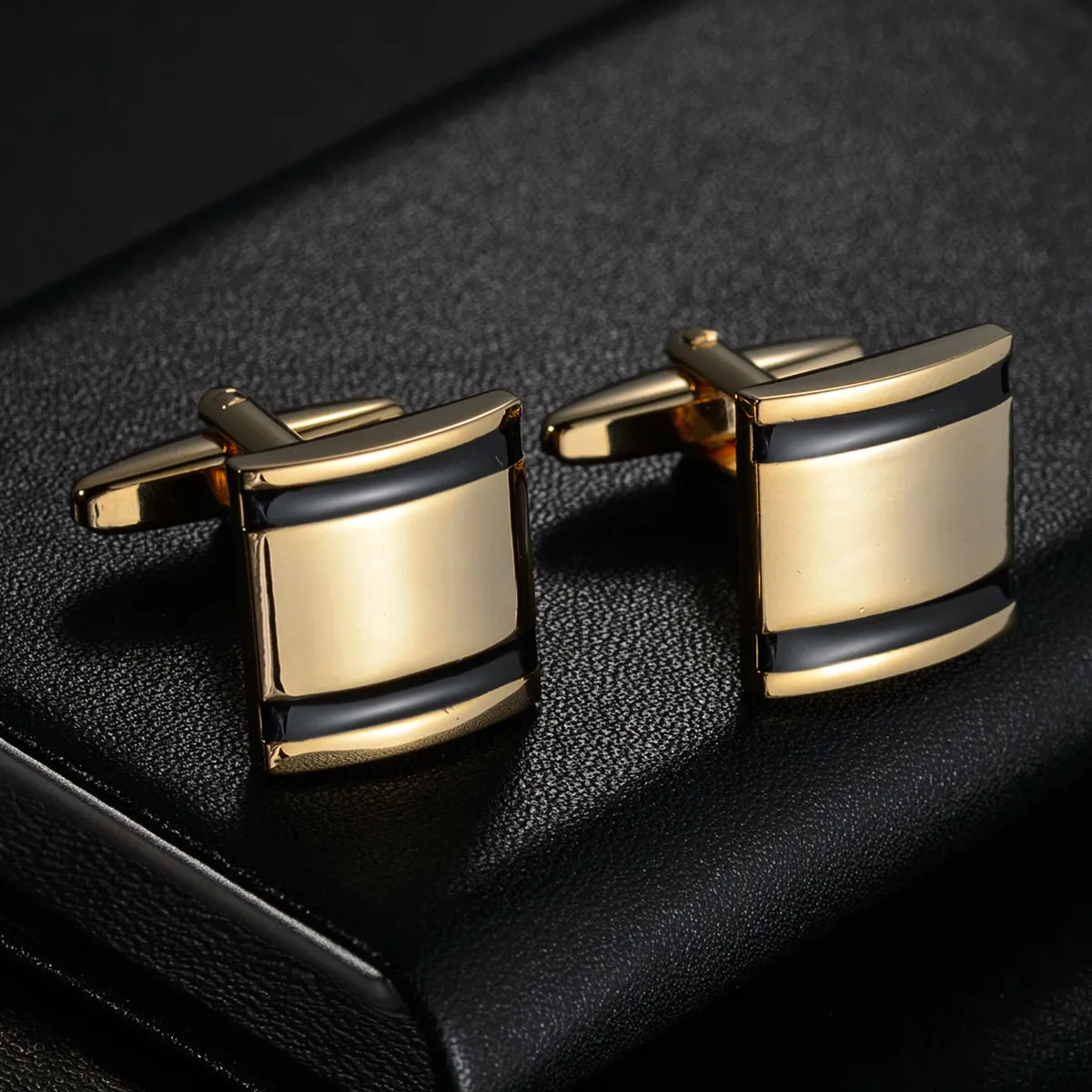 Spinki do mankietów z emalią – eleganckie do koszuli 95cf 6