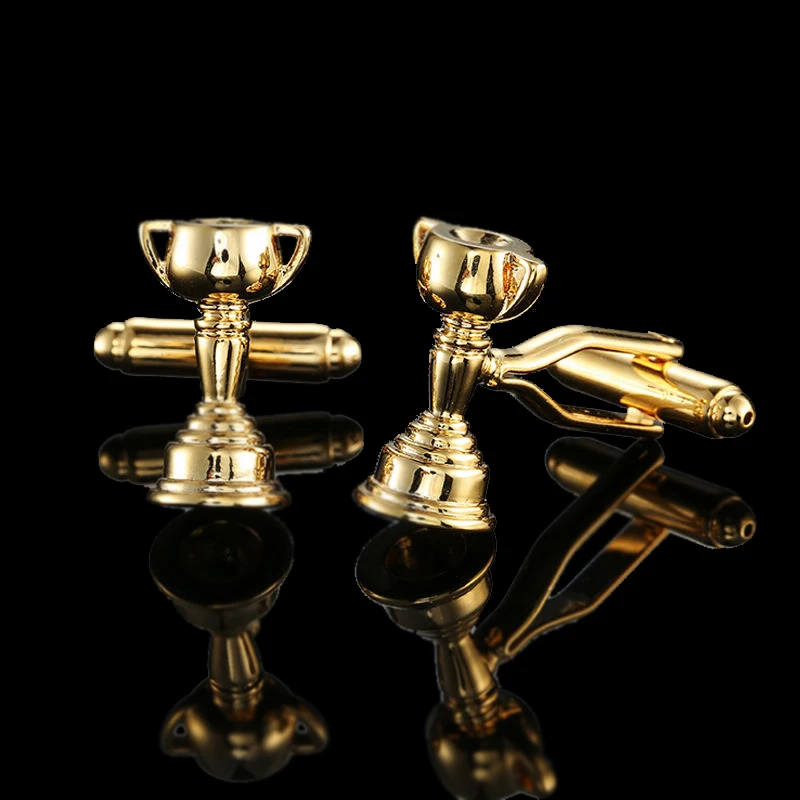 Eleganckie spinki do mankietów koszuli francuskiej – złote 12