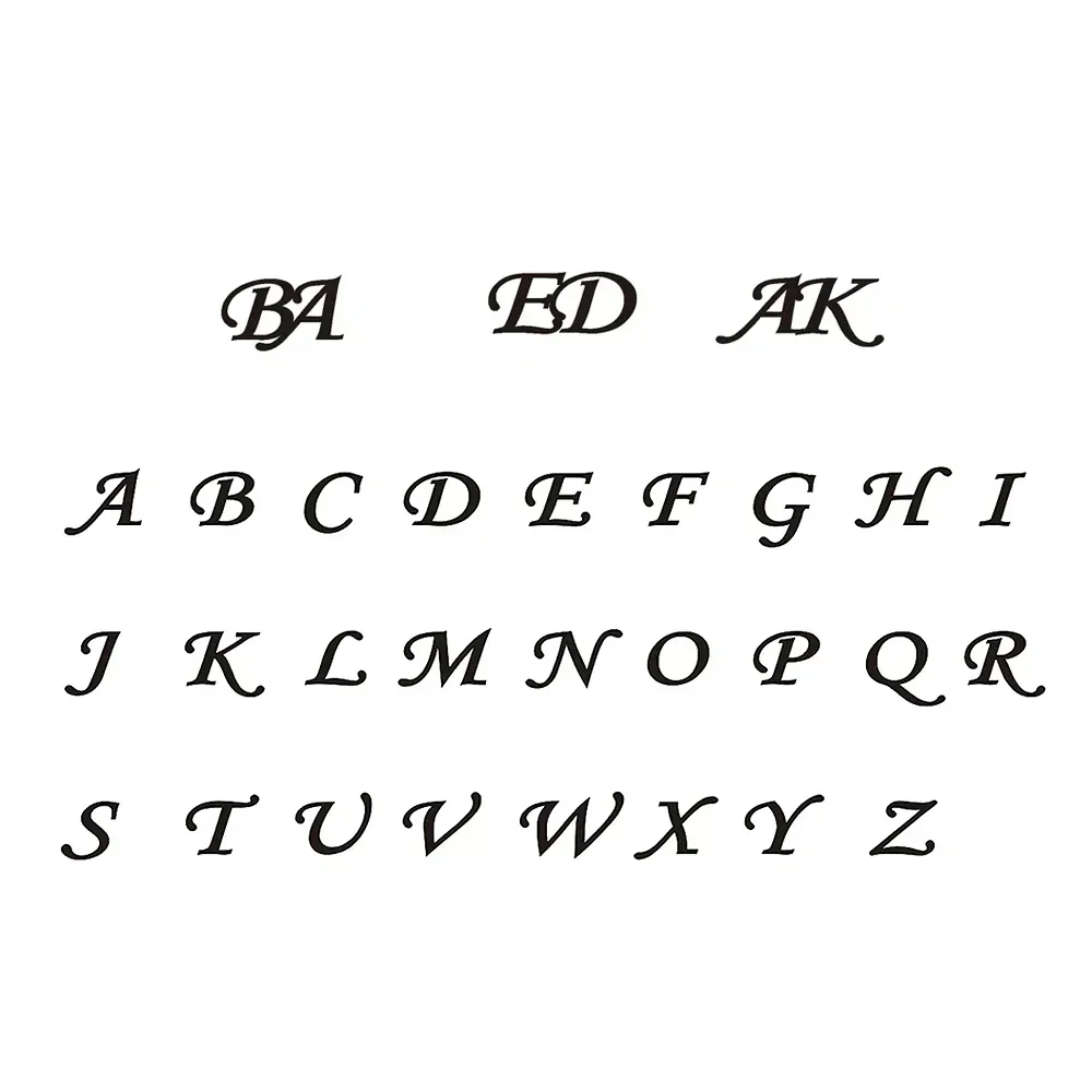 Spinki do mankietów z inicjałem ze stali nierdzewnej Font b08 style 2