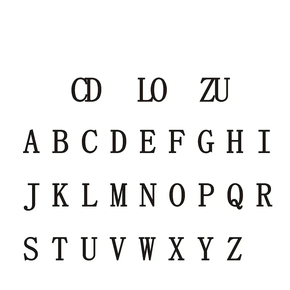 Spinki do mankietów z inicjałem ze stali nierdzewnej Font b20 style 2