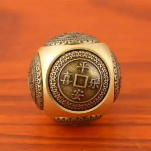 Spinner z chińską monetą szczęścia – zabawka antystresowa Jasnoszary
