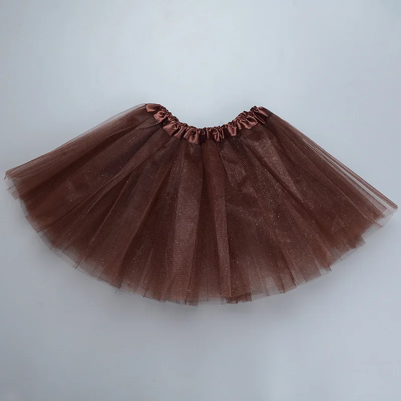 Spódniczka tutu baletowa tiulowa dla dziewczynki Brązowy