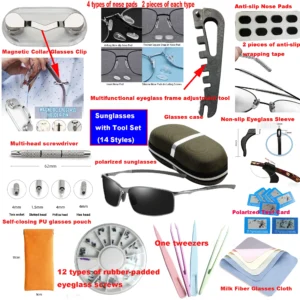 Spolaryzowane okulary przeciwsłoneczne do jazdy i wędkowania New 14 piece set 5