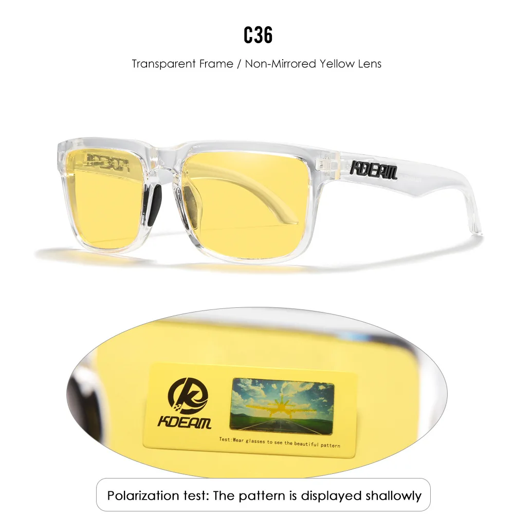 Spolaryzowane okulary przeciwsłoneczne Kdeam unisex C36