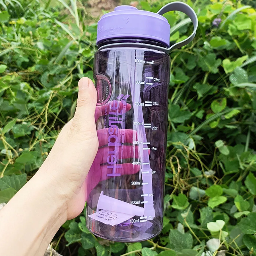 Sportowa butelka na wodę ze słomką 1000 ml Bordowy