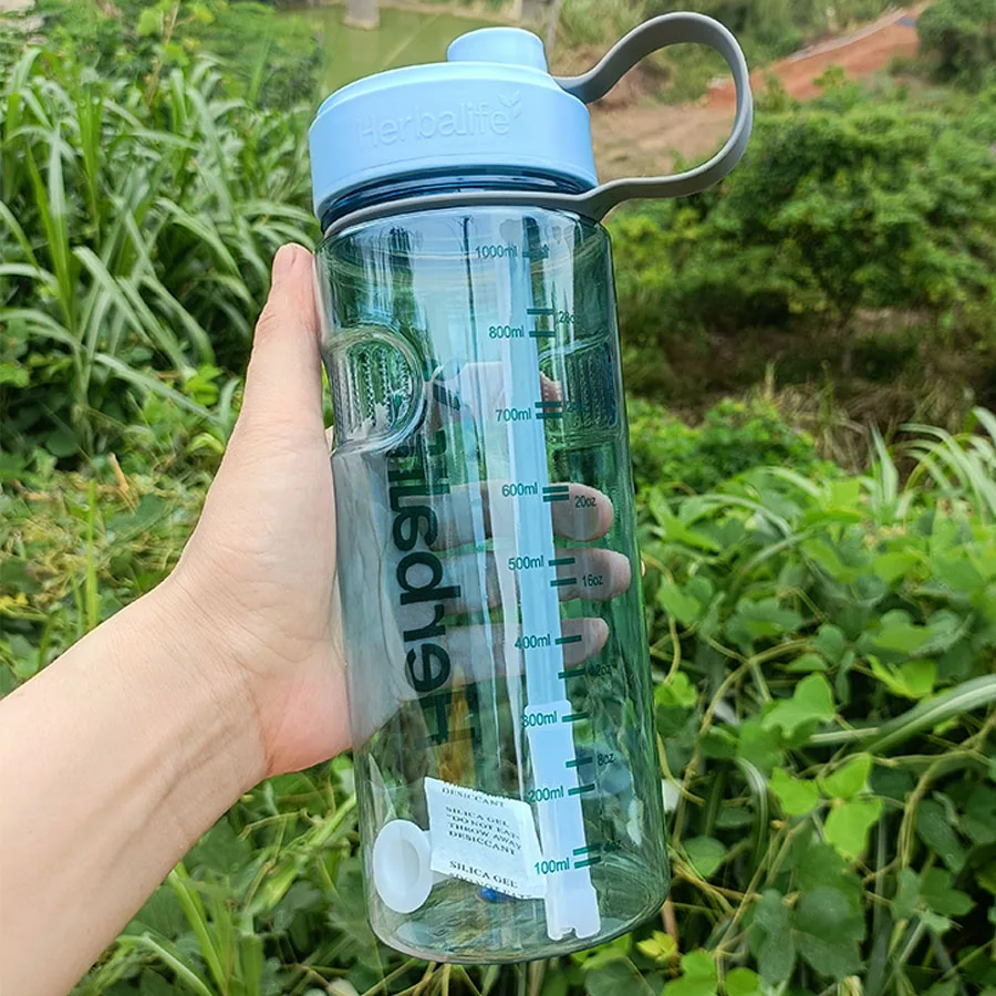 Sportowa butelka na wodę ze słomką 1000 ml Czekolada