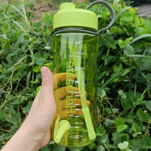 Sportowa butelka na wodę ze słomką 1000 ml Jasnożółty