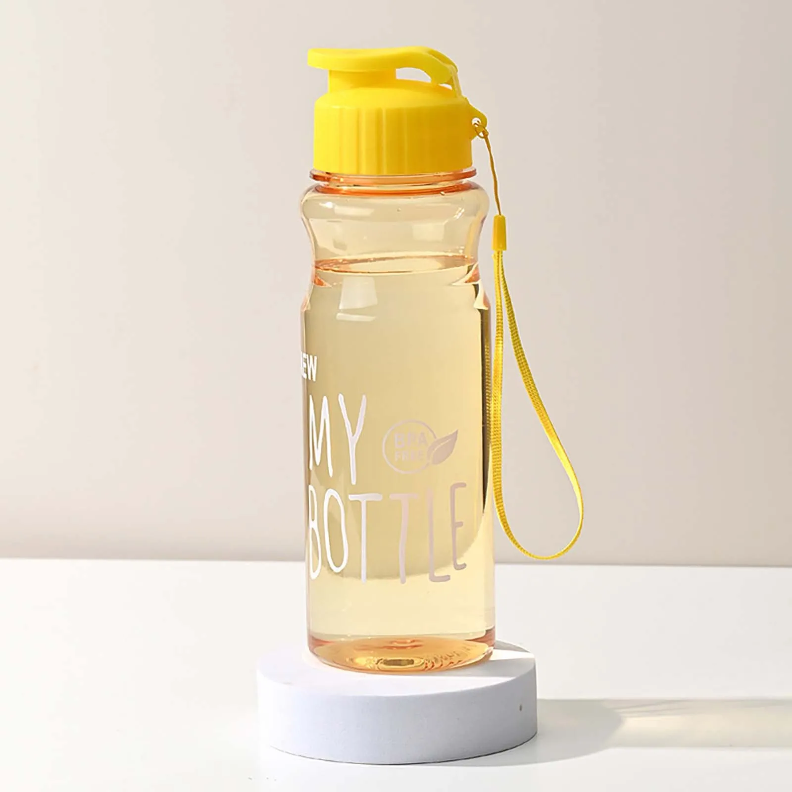 Sportowa butelka na wodę 650 ml dla kobiet i mężczyzn do fitnessu żółty