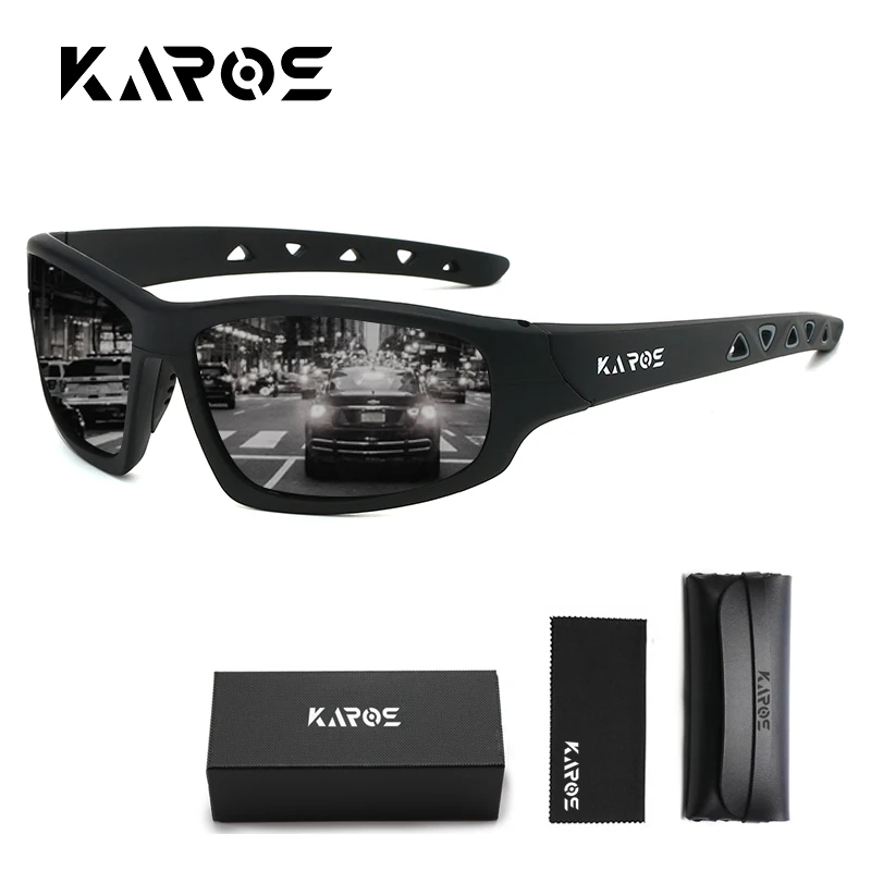Sportowe okulary przeciwsłoneczne KAROS z polaryzacją i filtrem UV With case