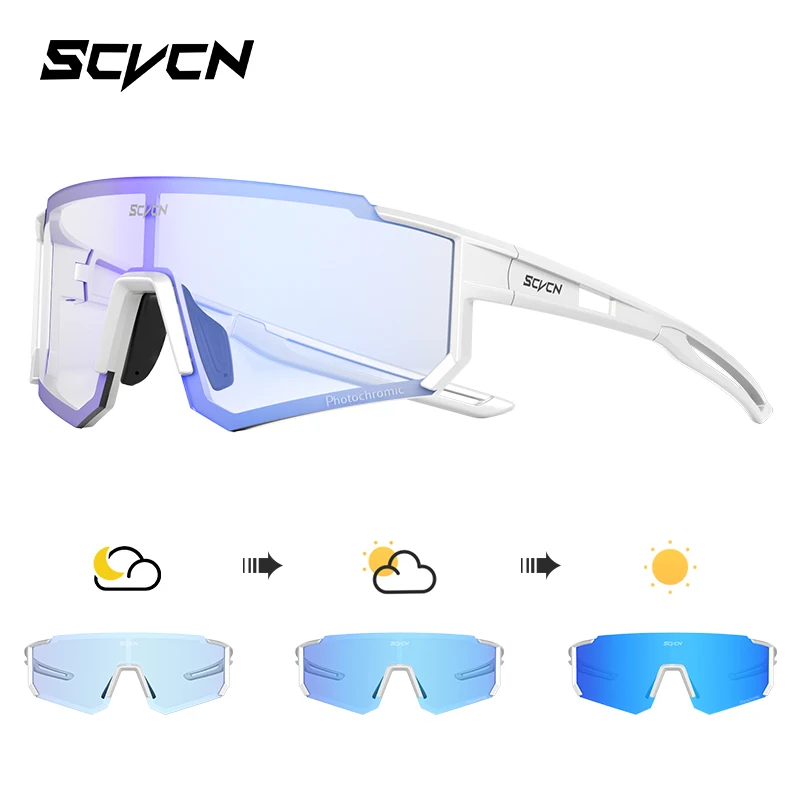 Sportowe okulary przeciwsłoneczne UV400 z fotochromem dla rowerzystów Photochromic bl 09