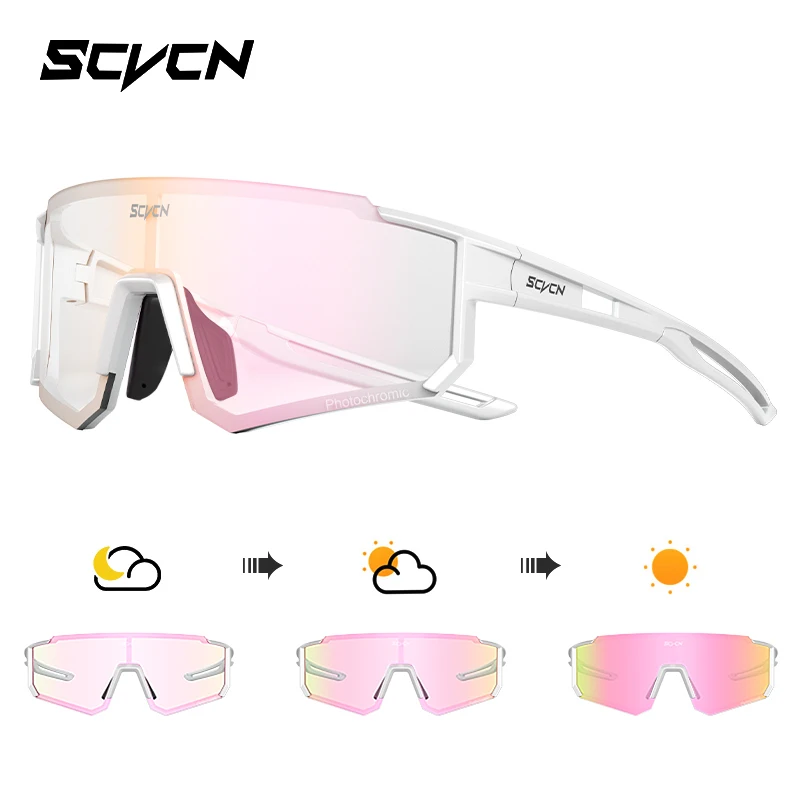 Sportowe okulary przeciwsłoneczne UV400 z fotochromem dla rowerzystów Photochromic pi 22