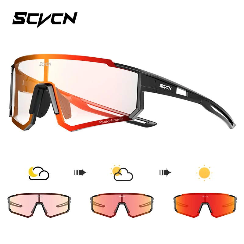 Sportowe okulary przeciwsłoneczne UV400 z fotochromem dla rowerzystów Photochromic re 01