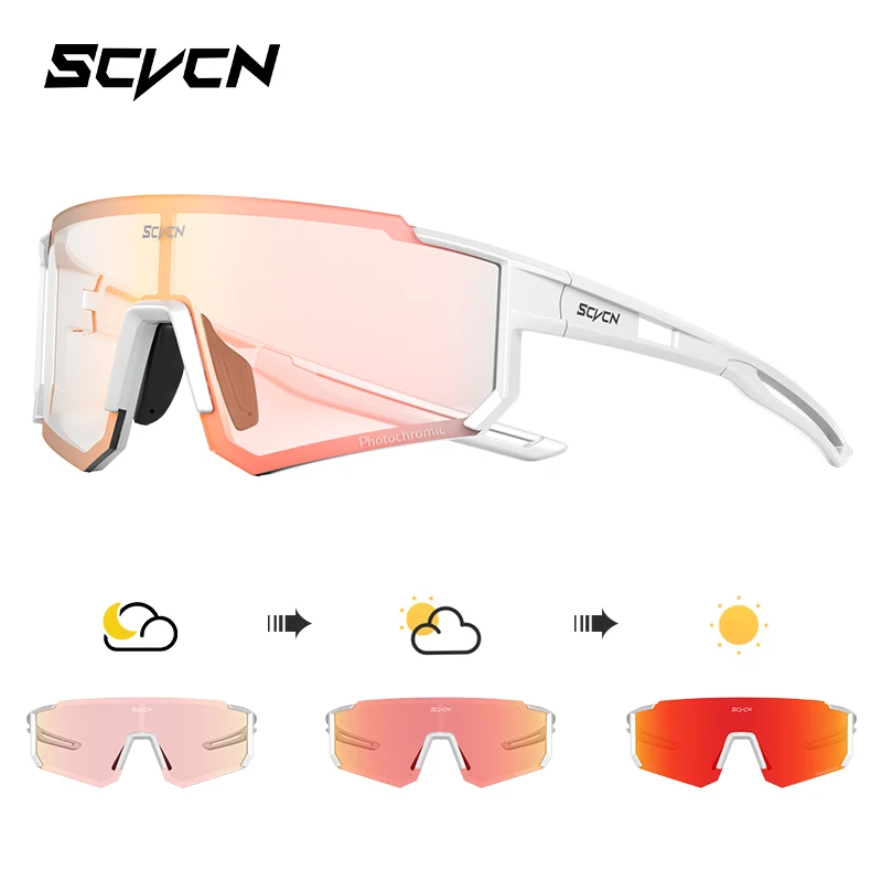 Sportowe okulary przeciwsłoneczne UV400 z fotochromem dla rowerzystów Photochromic re 08