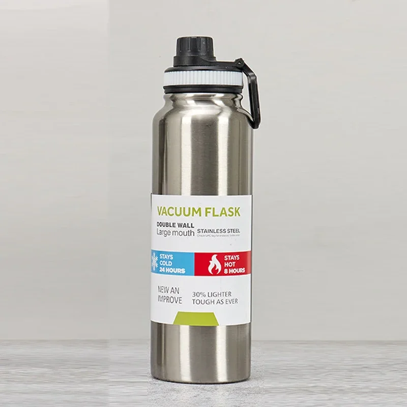 Sportowy termos stalowy izolowany 600–1000 ml kubek samochodowy Czerwony