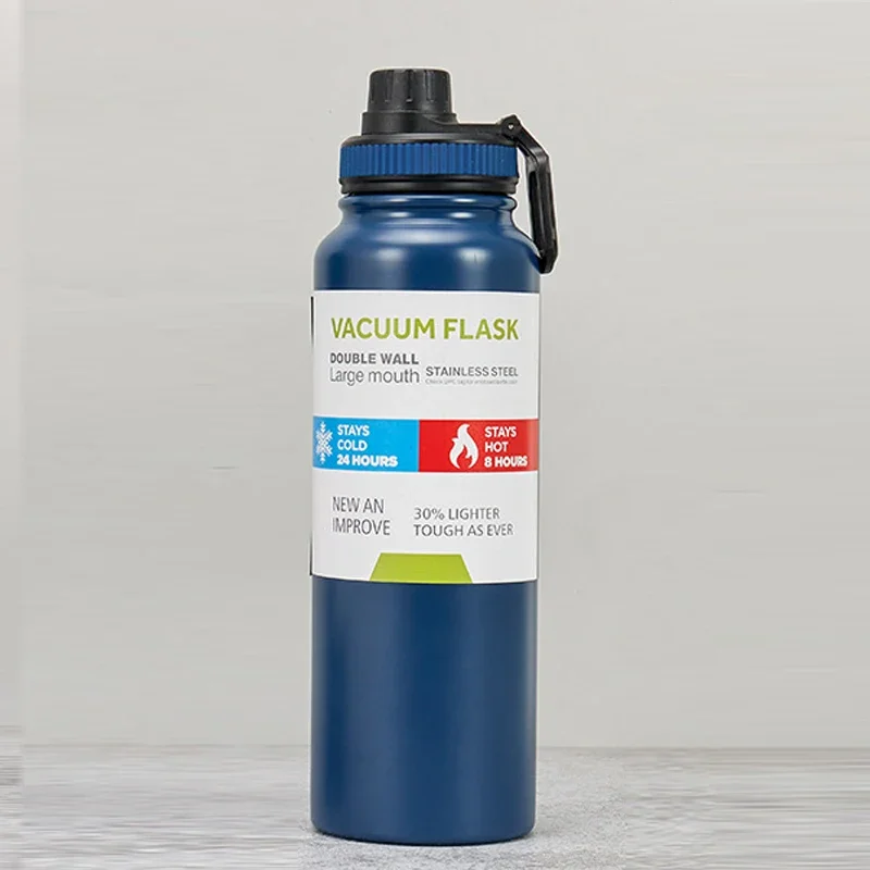 Sportowy termos stalowy izolowany 600–1000 ml kubek samochodowy Zielony