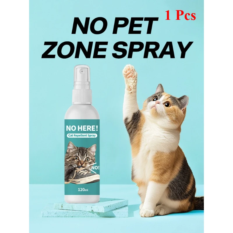 Spray odstraszający koty 120 ml — neutralizator zapachów do mebli Biały