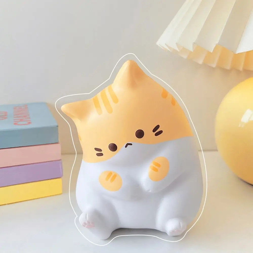 Squishy kot PU - zabawka antystresowa na biurko Jasnozielony