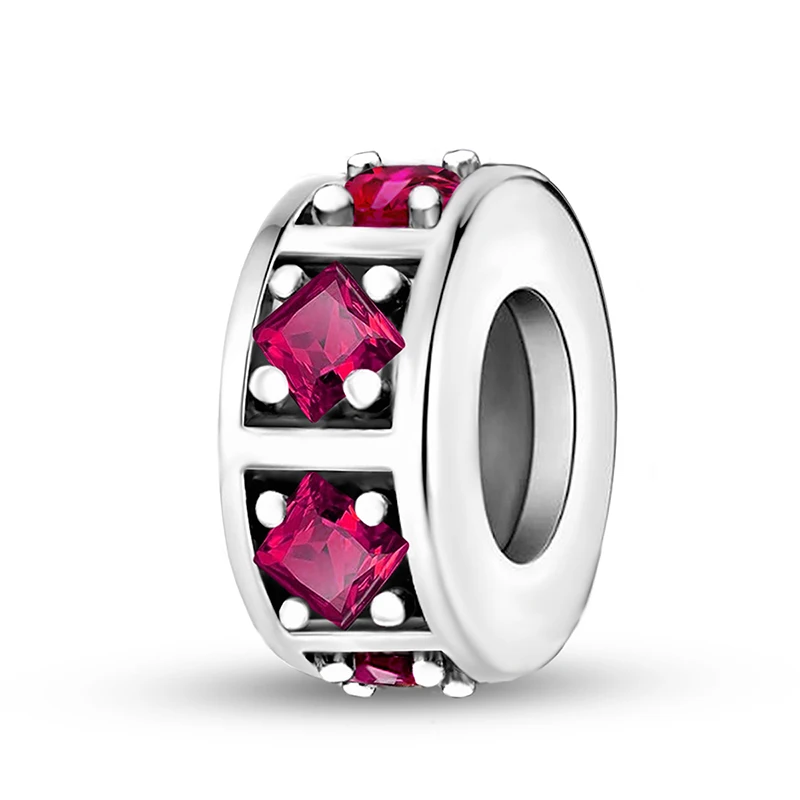 Srebrne koraliki charms serce do bransoletek DIY Jasny