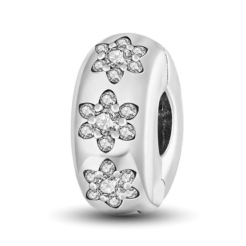 Srebrne koraliki charms serce do bransoletek DIY Niebieski