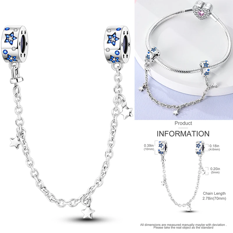 Srebrny charms 925 motyl świecący w nocy Niebiesko czarny