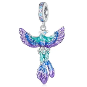 Srebrny charms koralik aparat fotograficzny do bransoletki Czarny