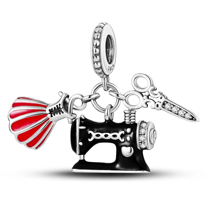 Srebrny koralik charms z motywem kawy i nut 925 Srebrny
