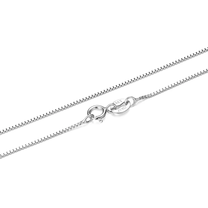 Srebrny łańcuszek 925 typu box pozłacany 0,8 mm BAMOER Srebrny