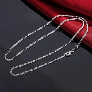Srebrny łańcuszek 925 do wisiorka 2 mm, 40-75 cm Width 2mm