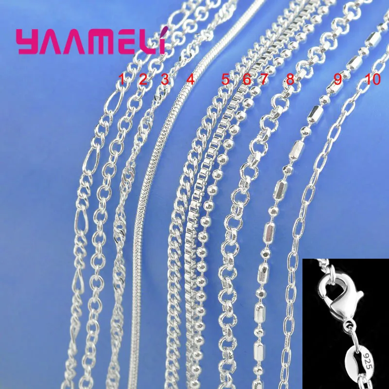 Srebrny łańcuszek 925 z zapięciem typu homar Model 1